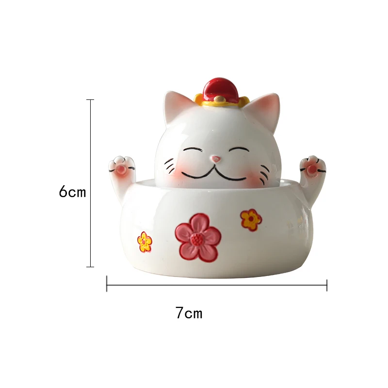 

Maneki Neko Japanese Style Lucky Cat Resin Cute Mini Cat Car Decoration Home Craft Decor Accessories Maneki Neko Lucky Cats