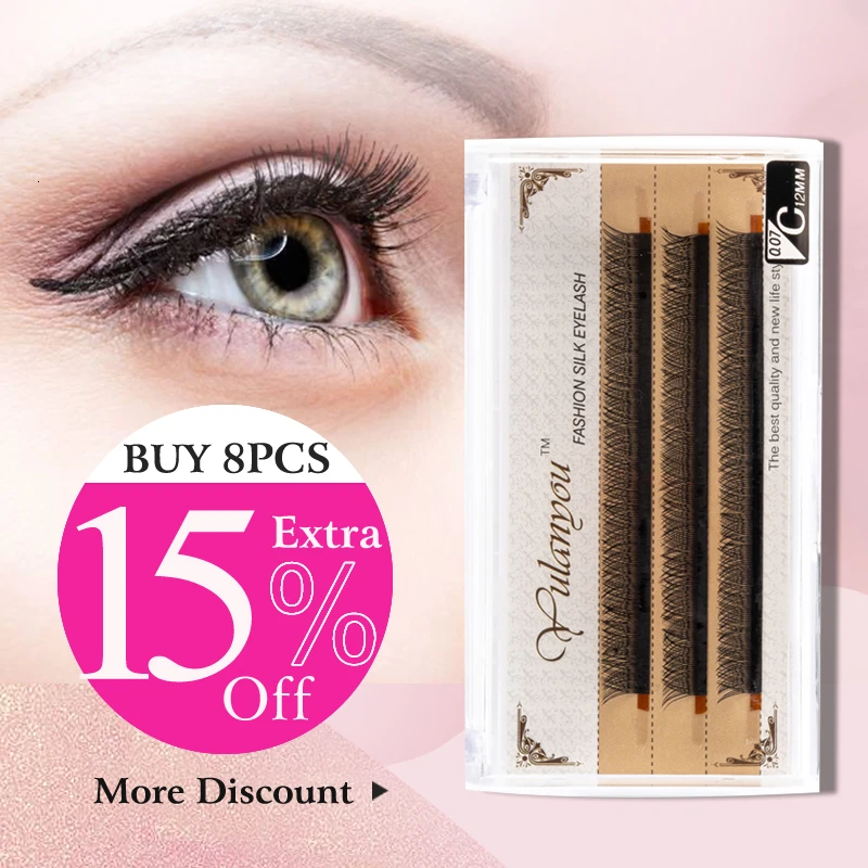 DORADOSUN 3 ряда индивидуальные ресницы объемные вентиляторы толщина накладные