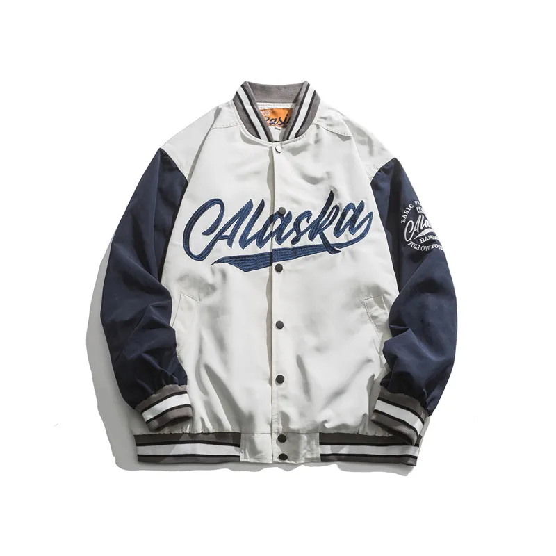 Для мужчин s Уличная Колледж Бейсбол куртки с отложным воротником С лоскутным