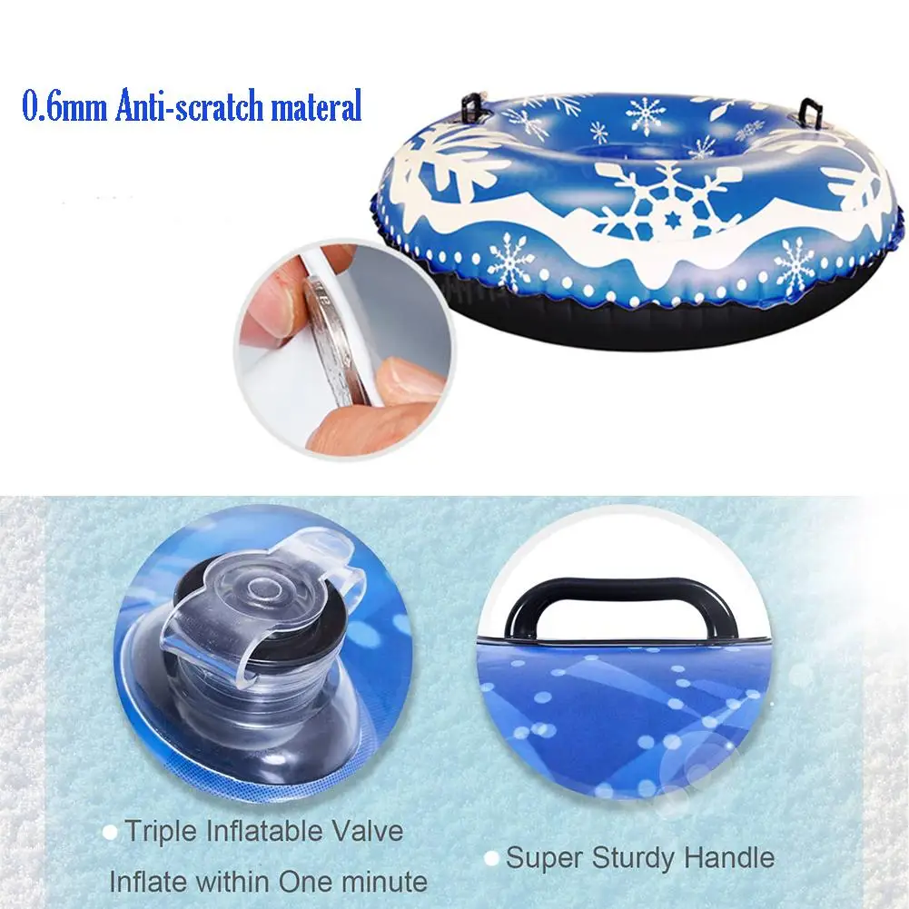Inflatable Sled Ski Board Pad Durable Cute Children Adult Skiing Snow Tube Tire Slippery Snowboard Winter Sport | Спорт и