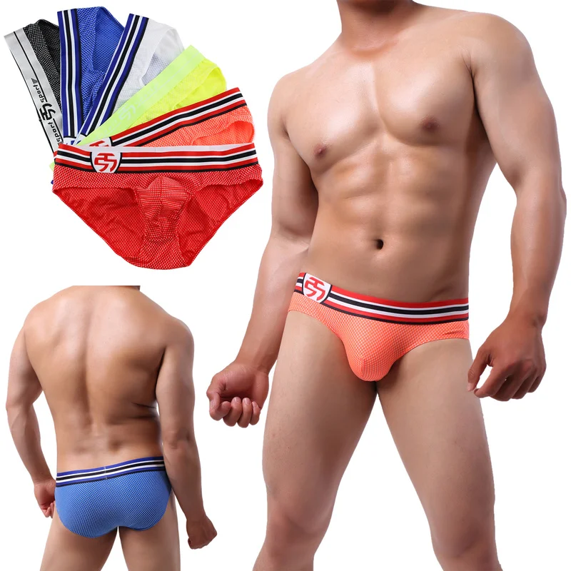 

Sexy Men Briefs Underwear Breathable Bugle Pouch Slip Homme Gay Panties Underpants Summer Beach Wear Bikini Jockstrap Panties