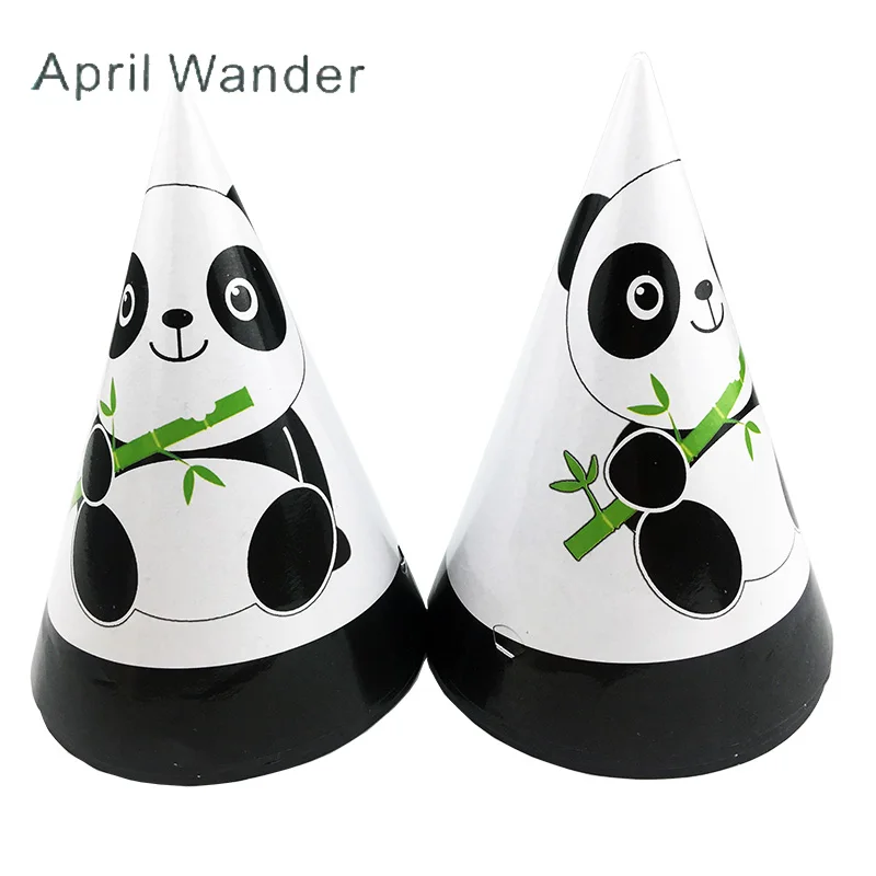 6 шт./Лот милая панда бумажные шапки для вечевечерние панды детей товары