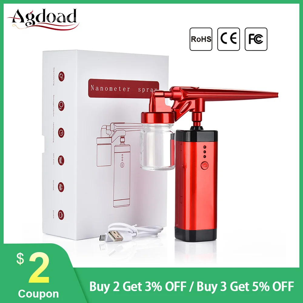 Спрей для лица нано вода кислородная машина Мини Аэрограф компрессор пистолет