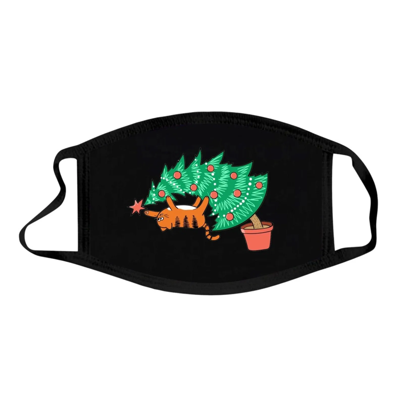 

Christmas Adult Face Mask Print Unisex Pm2.5 Outdoor Mouth Mask Washable Reusable Warm And Windproof Cotton Mask Mascari d5