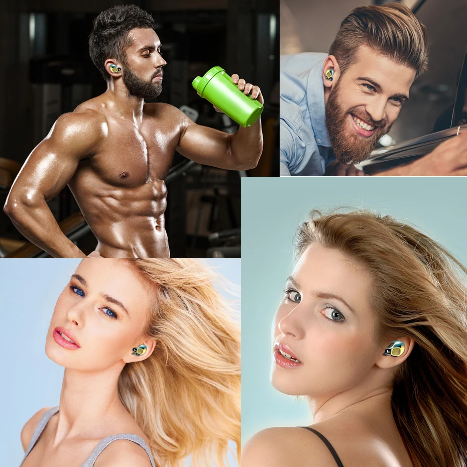 Беспроводные наушники зарядное устройство спортивные водонепроницаемые Bluetooth с