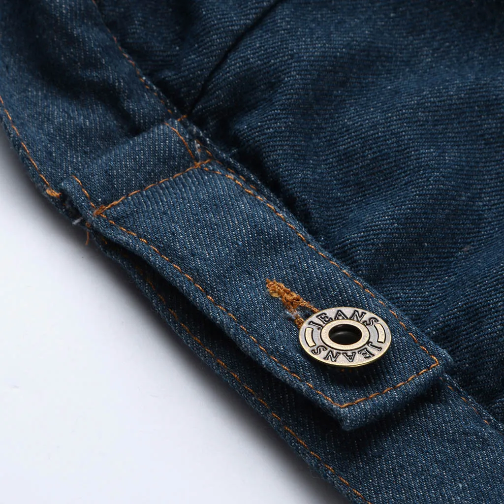 Зимняя джинсовая куртка с отложным воротником для женщин теплая флисовая