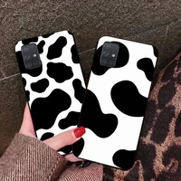 dabieshu cow print black white phone case cover for samsung galaxy a21s a01 a11 a31 a81 a10 a20 a30 a40 a50 a70 a80 a71 a51