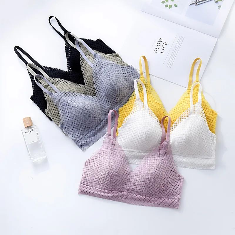 

Женский бюстгальтер, бюстгальтер пуш-ап, спортивный бюстгальтер для женщин, женский мягкий модный топ в горошек, женское нижнее белье