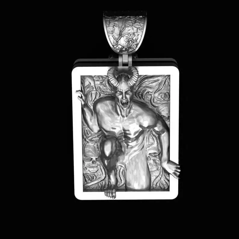 

Horror Demon Skeleton Pendant Retro Vampire Pendant Men Hip Hop Punk Pendant Fashion Personality Jewelry Halloween Gift