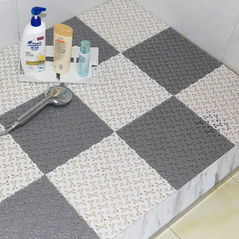 TPR bathroom non-slip mat shower patchwork plastic carpet multicolor floor used in kitchen balcony | Дом и сад