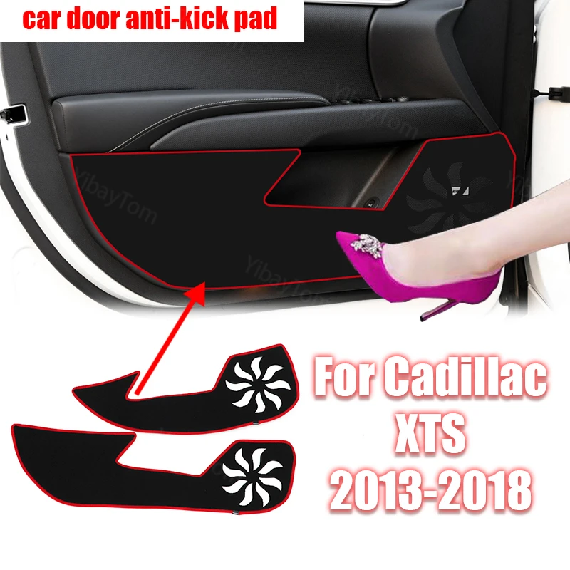 

Side Edge Guard Trim Accessories Protection Carpet Car Door Anti Kick Pad Sticker Protective Mat for Cadillac XTS 2013-2018