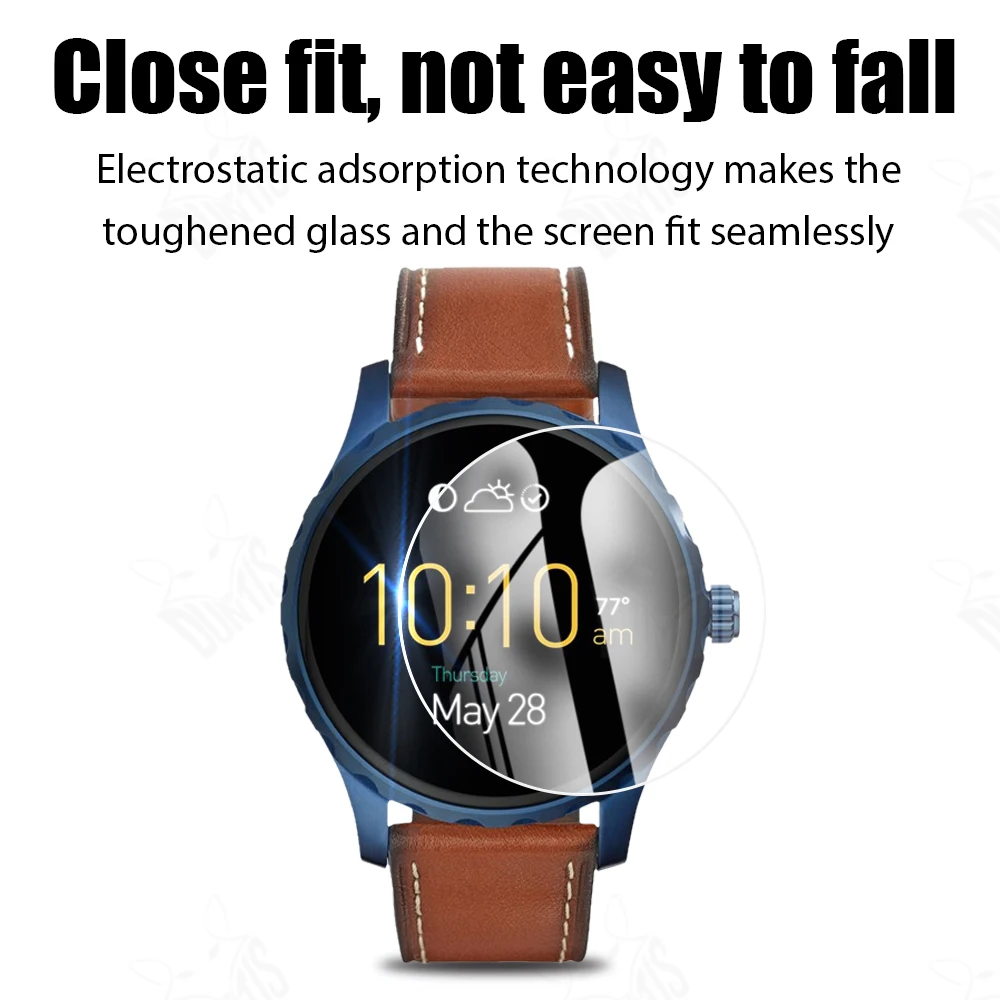 

Fossil Collider Sloan HR Gen 4 Tempered Glass Screen Protector For Fossil Q Wander Control Marshal Anti-Scratch Protection Film