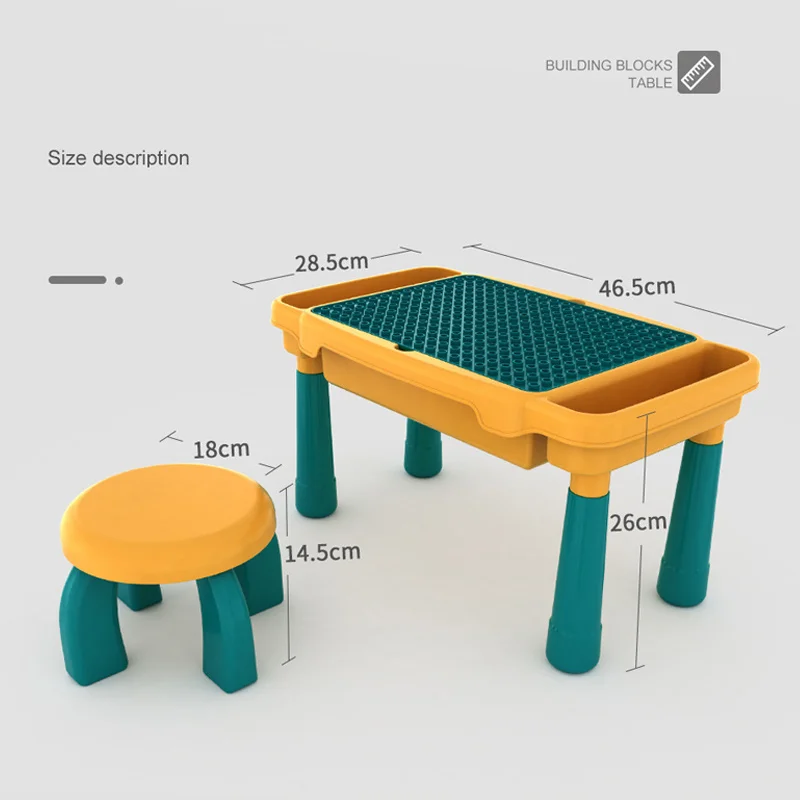

New Kids Activity Table Big Building Blocks Educational Toy Children Table Big Block Boy Toys