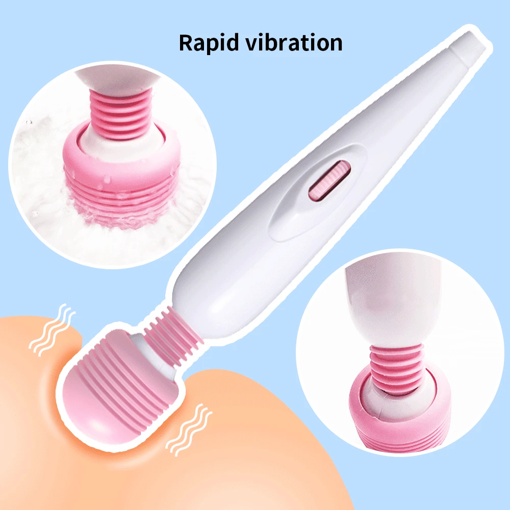 Вибратор Волшебная палочка с вращением на 360 ° USB-зарядка устройство для массажа