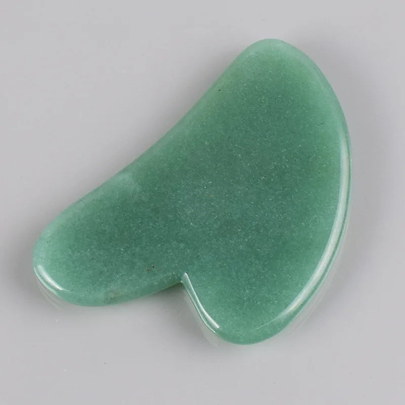 

Natural Jade Gua sha Stone Board Massage Guasha Plate Face Massager Scraper Scraping Tool Neck Back Body Rose Quartz Aventurine