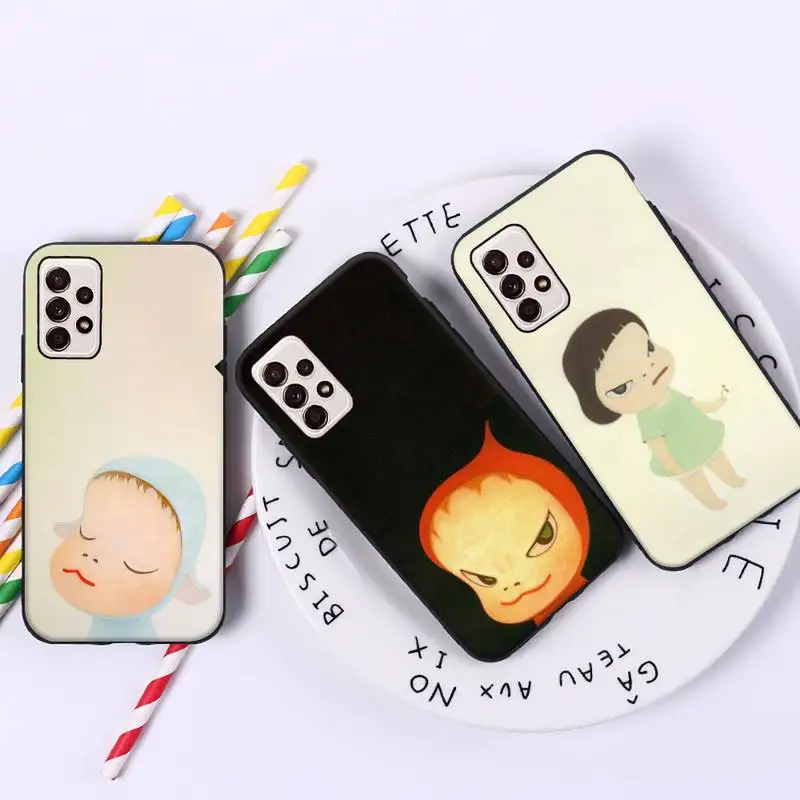 

cartoon girl Yoshitomo Nara painting Phone Case For Samsung galaxy A S note 10 12 20 32 40 50 51 52 70 71 72 21 fe s ultra plus