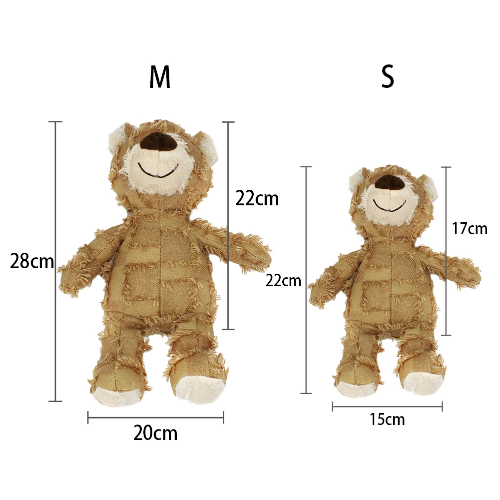Симпатичный медведь игрушки для домашних питомцев пищащие Мягкие плюшевые собак