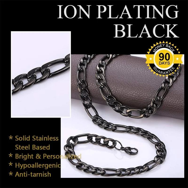 Ожерелье из кубинской цепи Фигаро для мужчин и женщин ювелирное изделие сделай