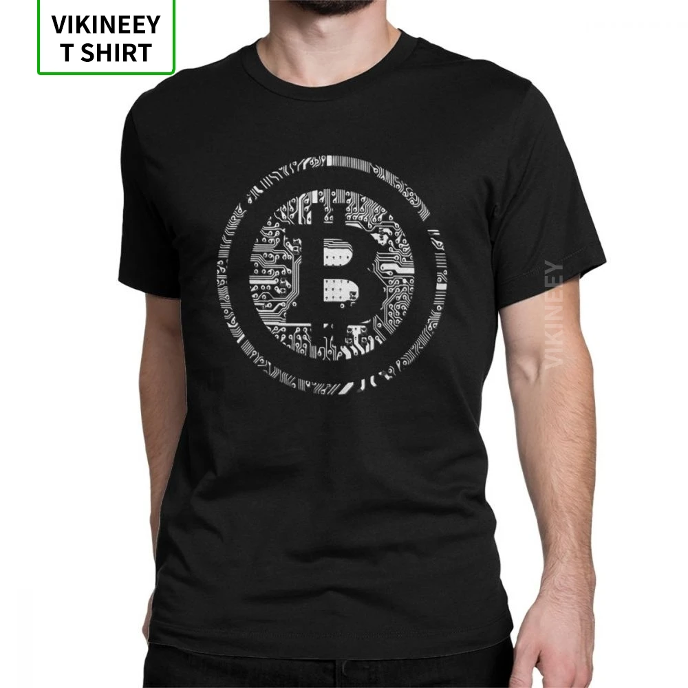 Мужская футболка с биткоином принтом криптовалюты кибер-валюты финансовые