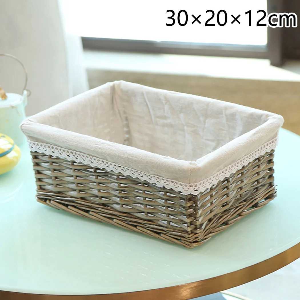 

Wicker Storage basket Supermarket Display Hand-woven Rattan Linen Bedroom