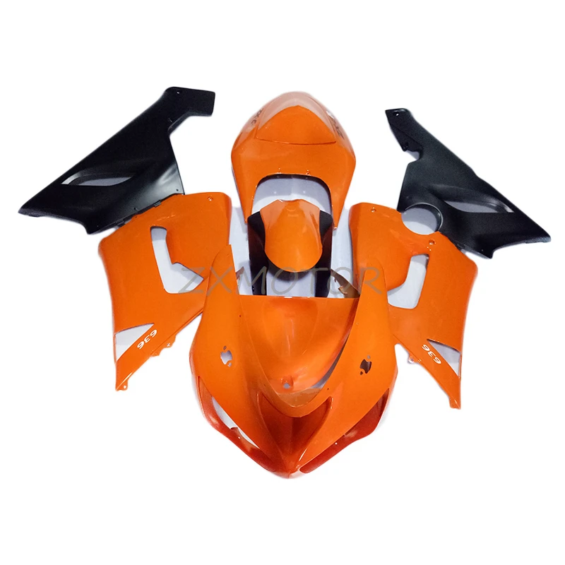 

Оранжевые черные комплекты обтекателей для мотоцикла 2005 2006 Kawasaki ZX6R Пластиковый обтекатель zx6r 05 06 НОВЫЙ ABS KL03