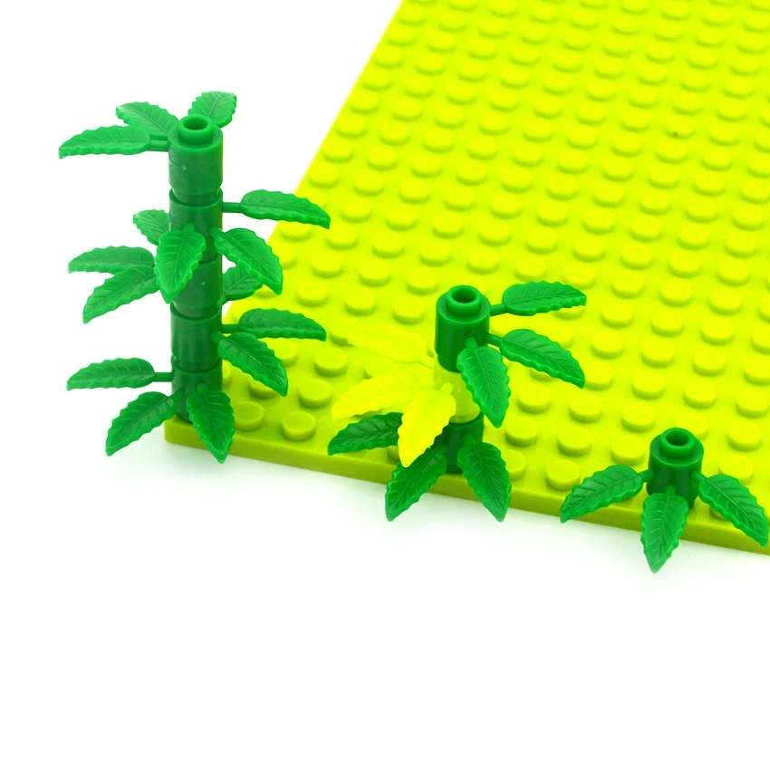 Locking creative Blocks MOC Parts Plant Tree Leaf Flower Rockery Building Block Coconut Leaves 30176 3741 32607 For Friend | Игрушки и
