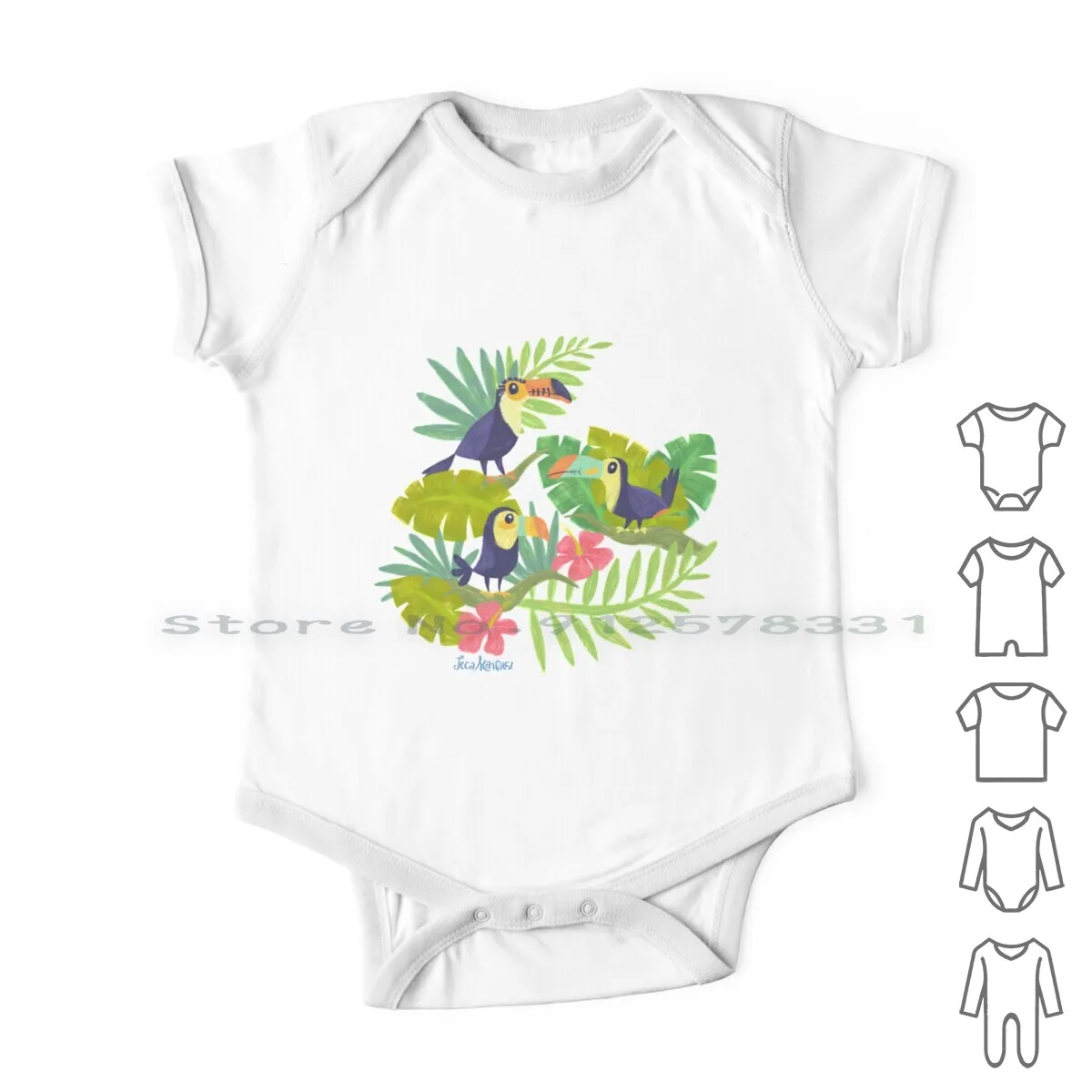 

Toucan Paradise Newborn Baby Clothes Rompers Cotton Jumpsuits Toucan Pattern Cute Childrens Paradise Tropical Summer Infant