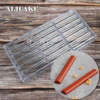 3d chocolate bar molds polycarbonate stick thick moulds form for chocolate tray mold for bakery baking pastry tools