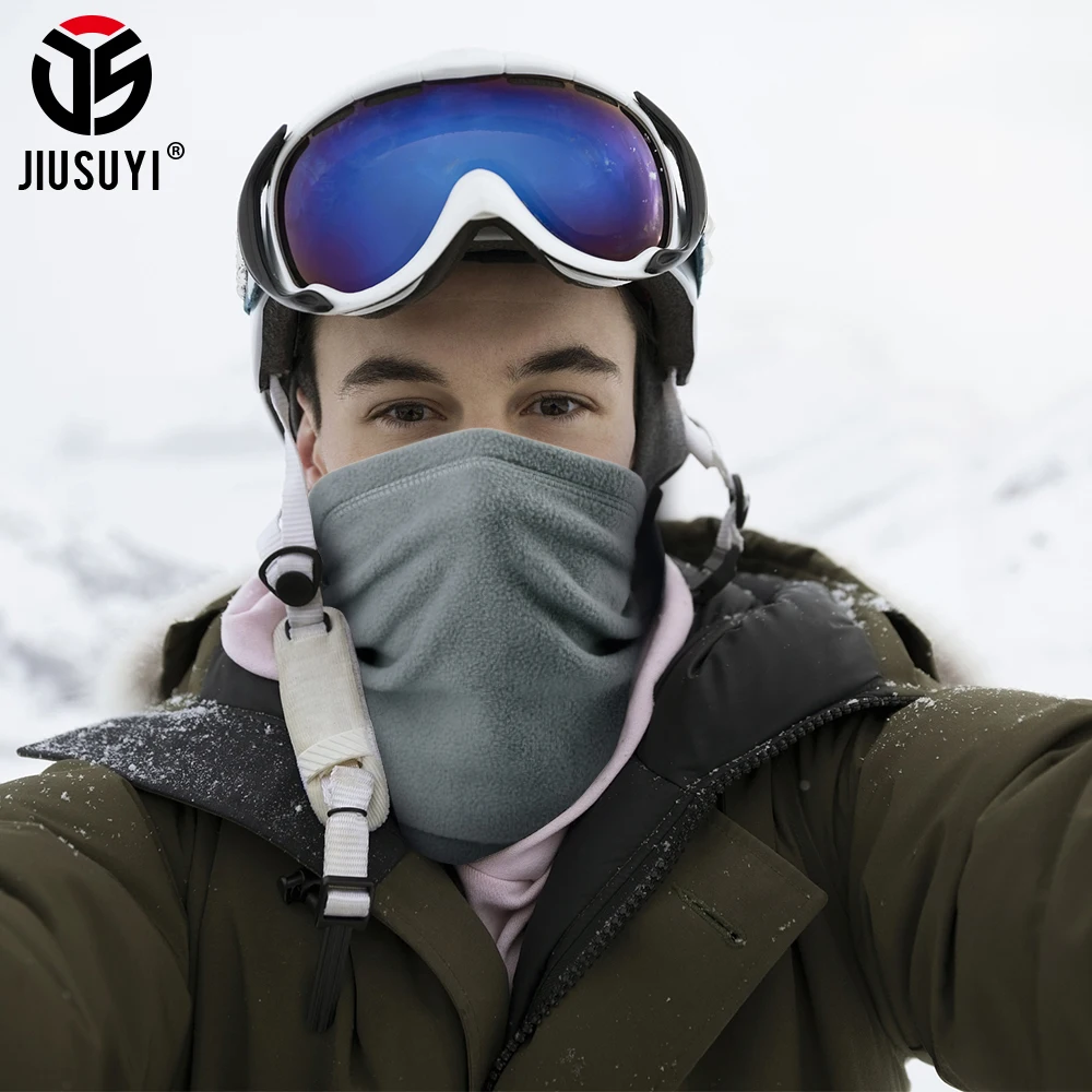 Холодная зимняя флисовая Шейная гетра бандана защита для половины лица