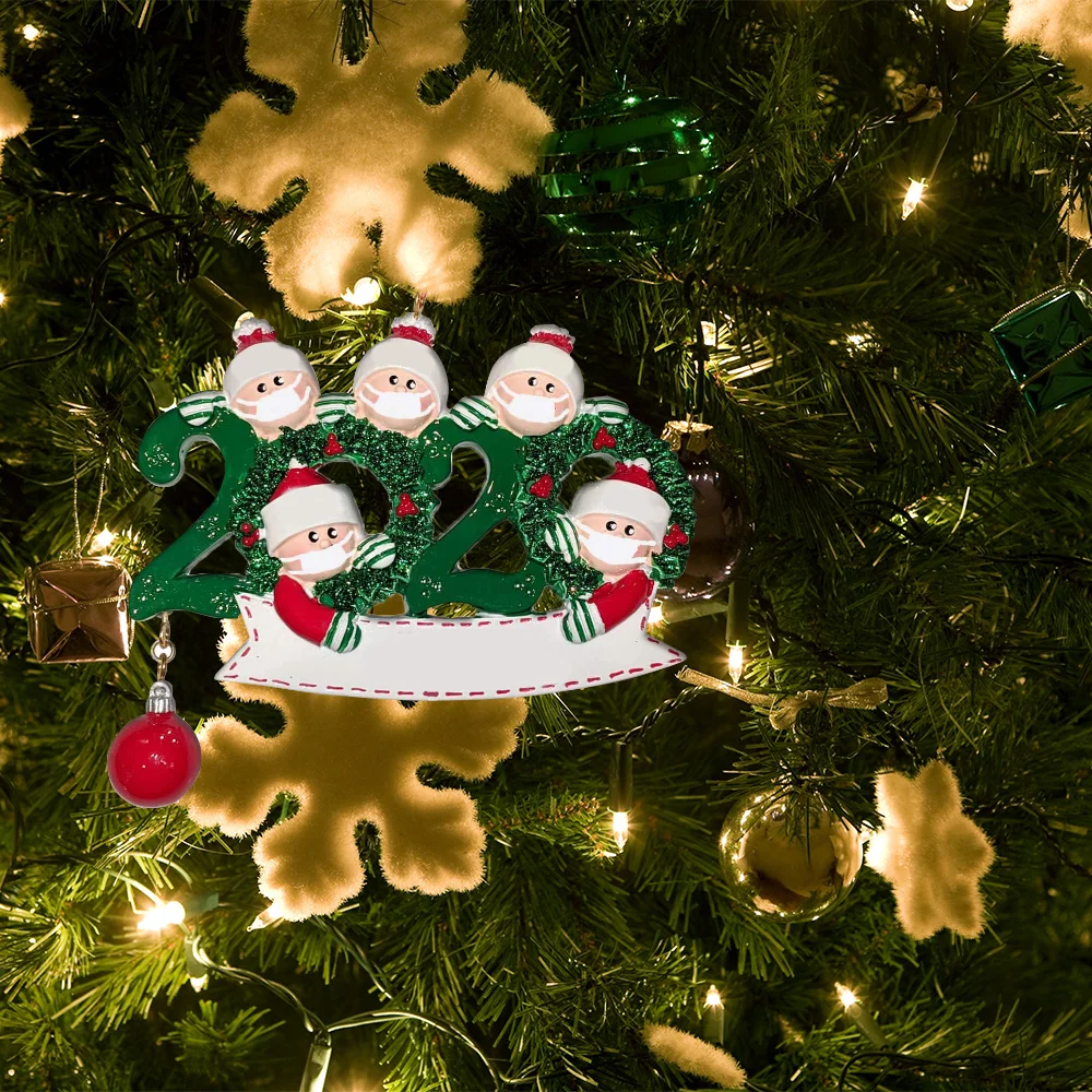 

2021 Christmas Decorations Christmas Tree Pendant Safty Quarantine Face Mask Party Gift Ornament Christmas Decorations For Home