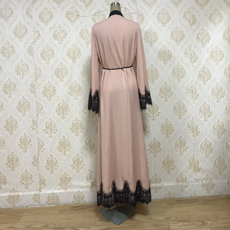 Мусульманское платье-абайя женское Элегантное Длинное платье со стразами на