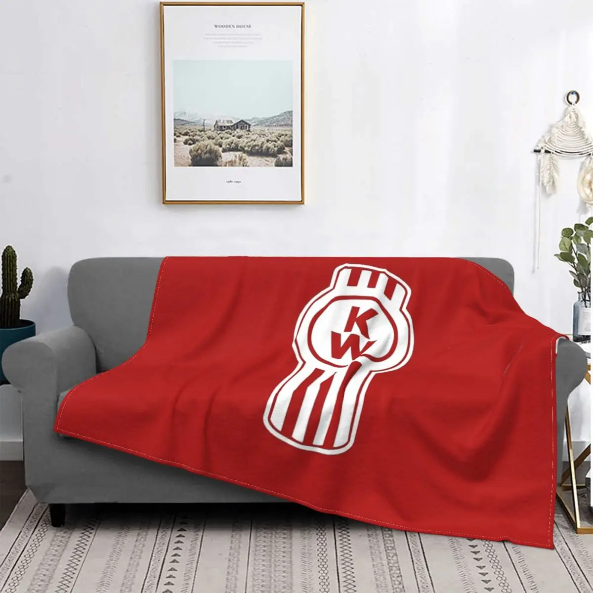 

Kenworth-Manta con logotipo de camión, para cama colcha, edredones a cuadros, sofá, manta de Picnic, manta para niños