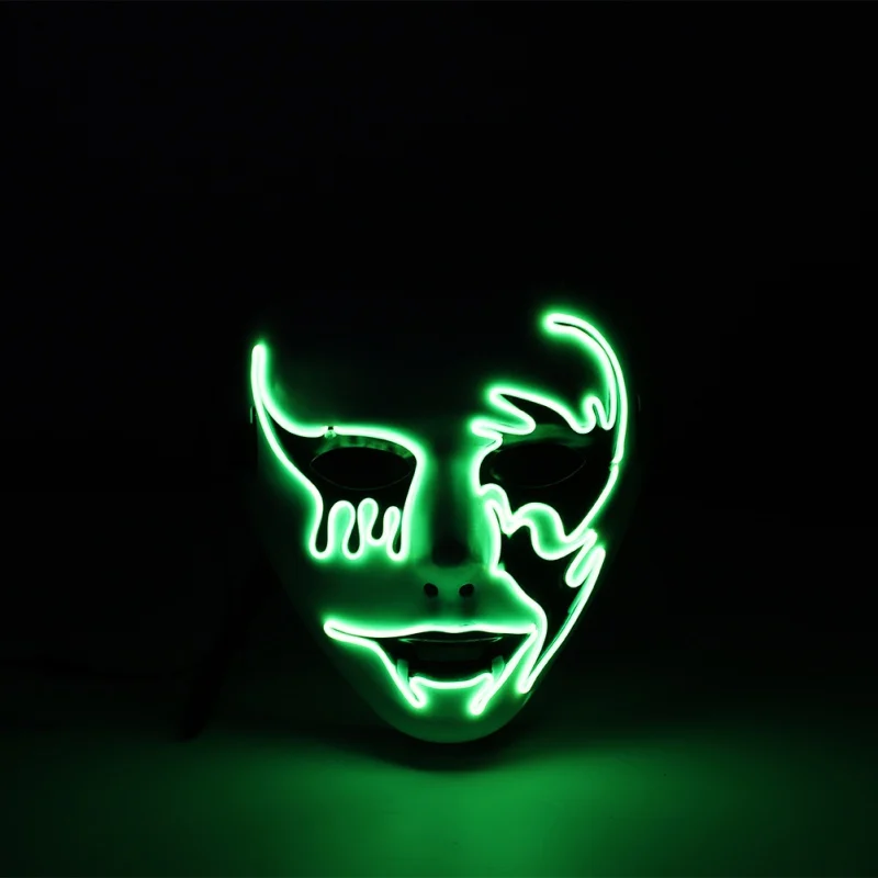 High Quality New LED Halloween Party Decorative Mask Club Bar Flashing Bloody Grimace Horror Haunted Masquerade Props | Дом и сад