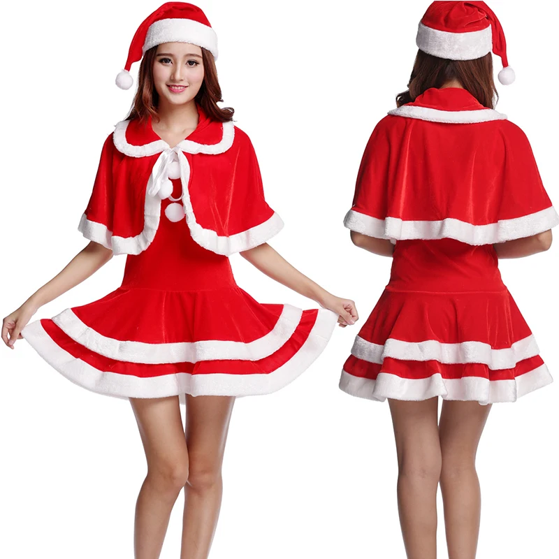 Рождественские платья Женская одежда Вечерние с капюшоном для ночного клуба