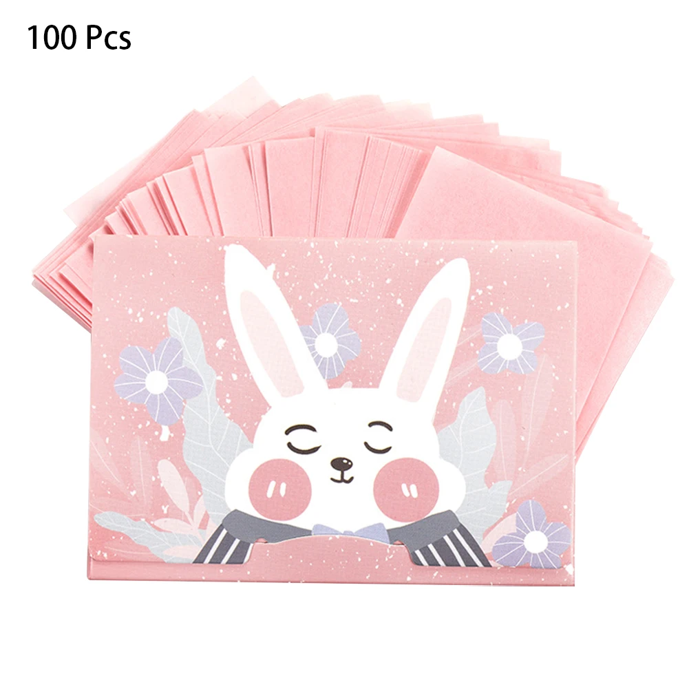 

100Sheets/pack Absorbent Paper Facial Oil Blotting Sheets Face Oil Control Absorbing Film Blotting Paper Face Beauty Makeup Tool