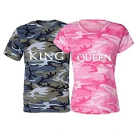 lovers couple summer king queen crown printing plus size t shirts cool men short sleeve couple boyfriend clothing