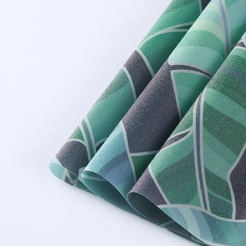 Статическая липкая стеклянная пленка с витражными листьями домашний декор ПВХ