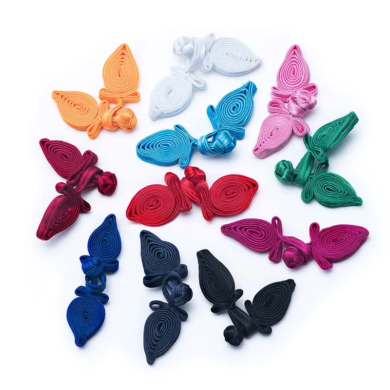 4 пары пуговиц-застежек с узлом китайской лягушки для костюмов Чонсам Тан