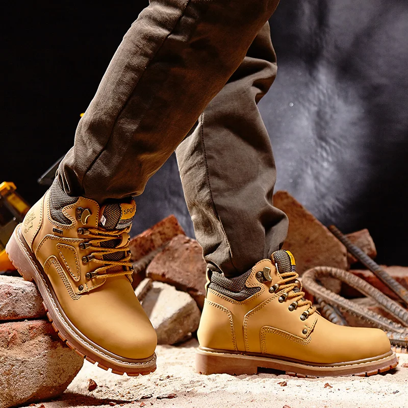 Новые модные мужские ботильоны с высоким берцем в стиле ретро визуально