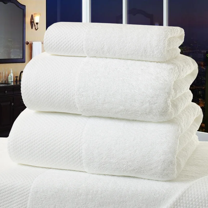

Fu Runzi Cotton Hotel White Towel Spiral 16S Thick Bath Towel Massage Pedicure Hotel Custom Logo Embroidery