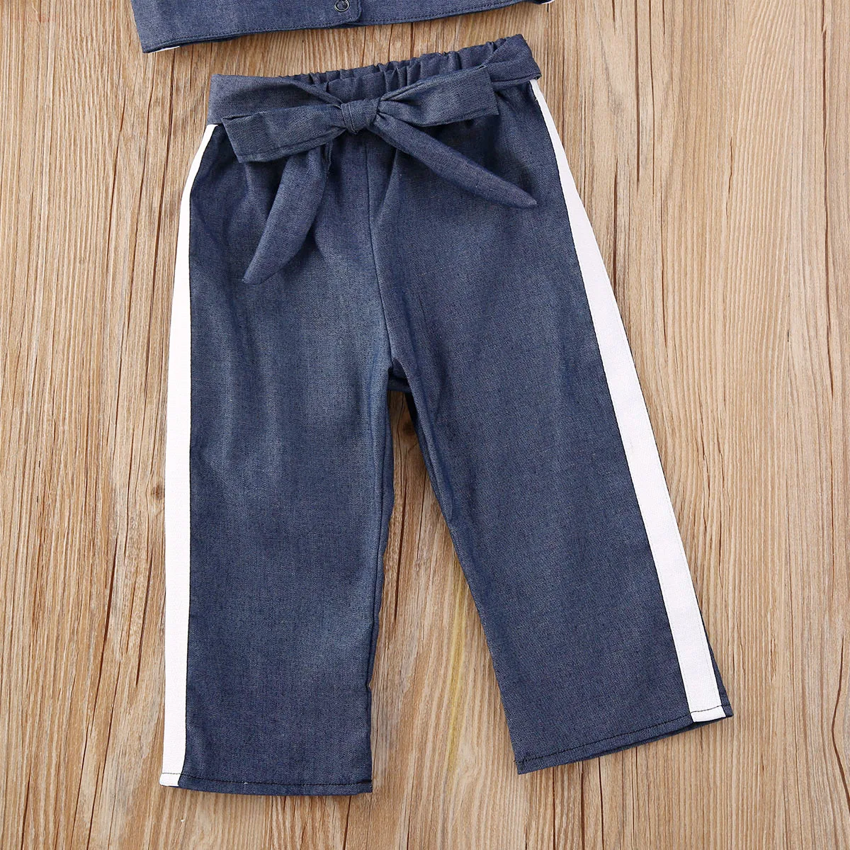 

2020 Summer Newborn Baby Girls Clothing Set Children Sleeveless Single-breasted Suspender Short Top + Bowknot Waistband Pants