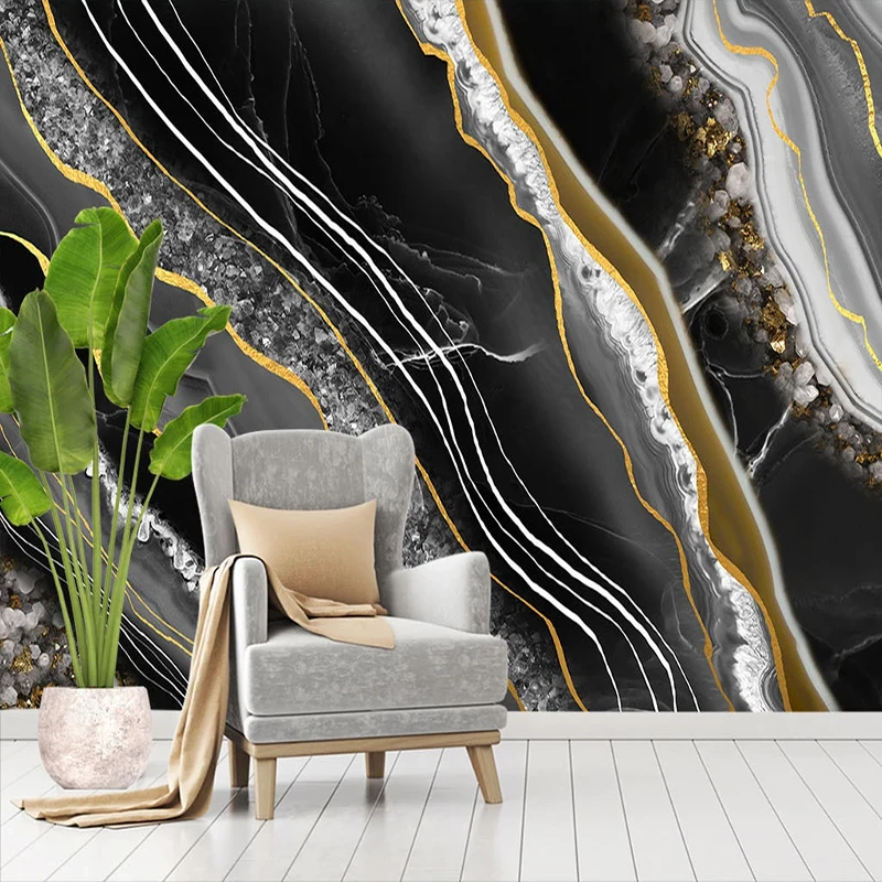 

Custom Mural Wallpaper Modern Luxury Microcrystal Marble Texture Agate Wall Painting Living Room Bedroom Home Decor Wall Papers