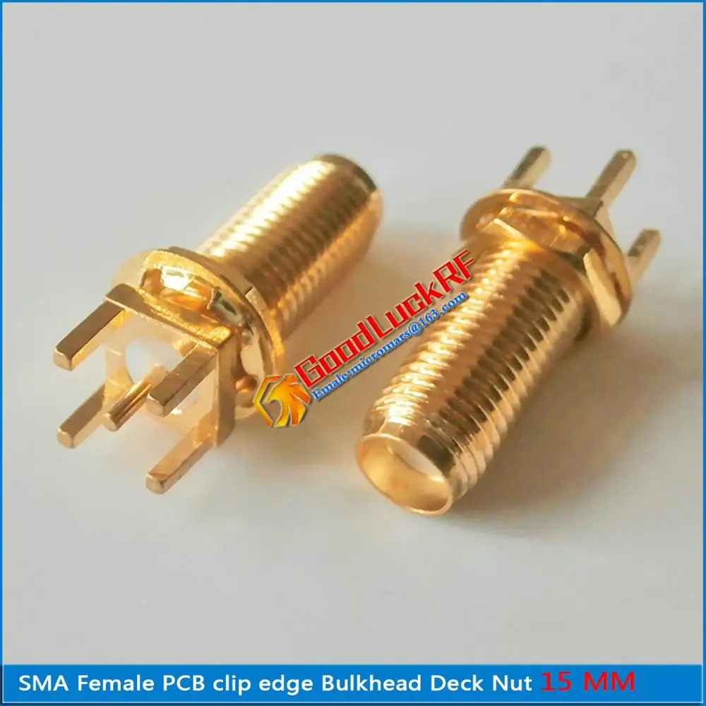 1X шт RF разъем SMA женский Джек Центральная пайка PCB с гайкой гайка зажим край