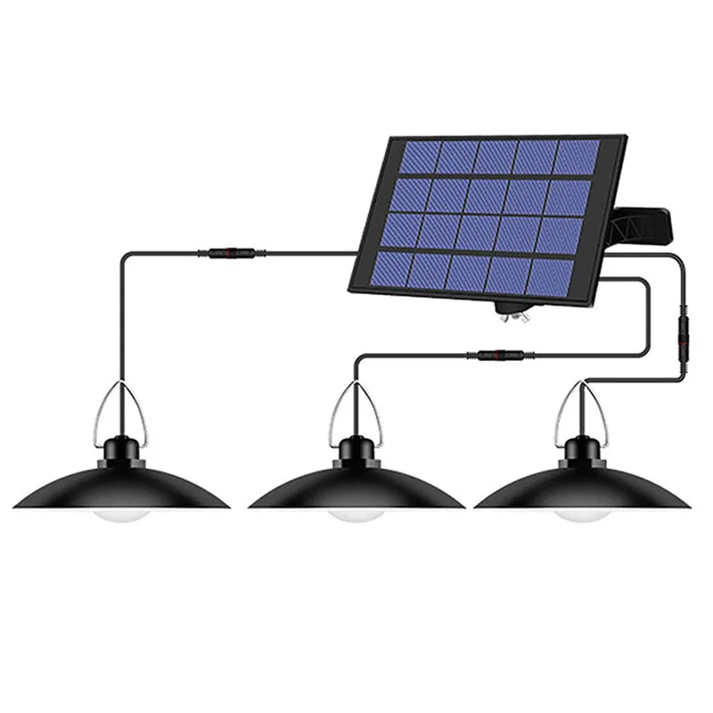 

Three Head Solar Chandelier Light Waterproof Led Outdoor Solar Lamp Chandelier Induction Home Energy-Saving Garden Lamp