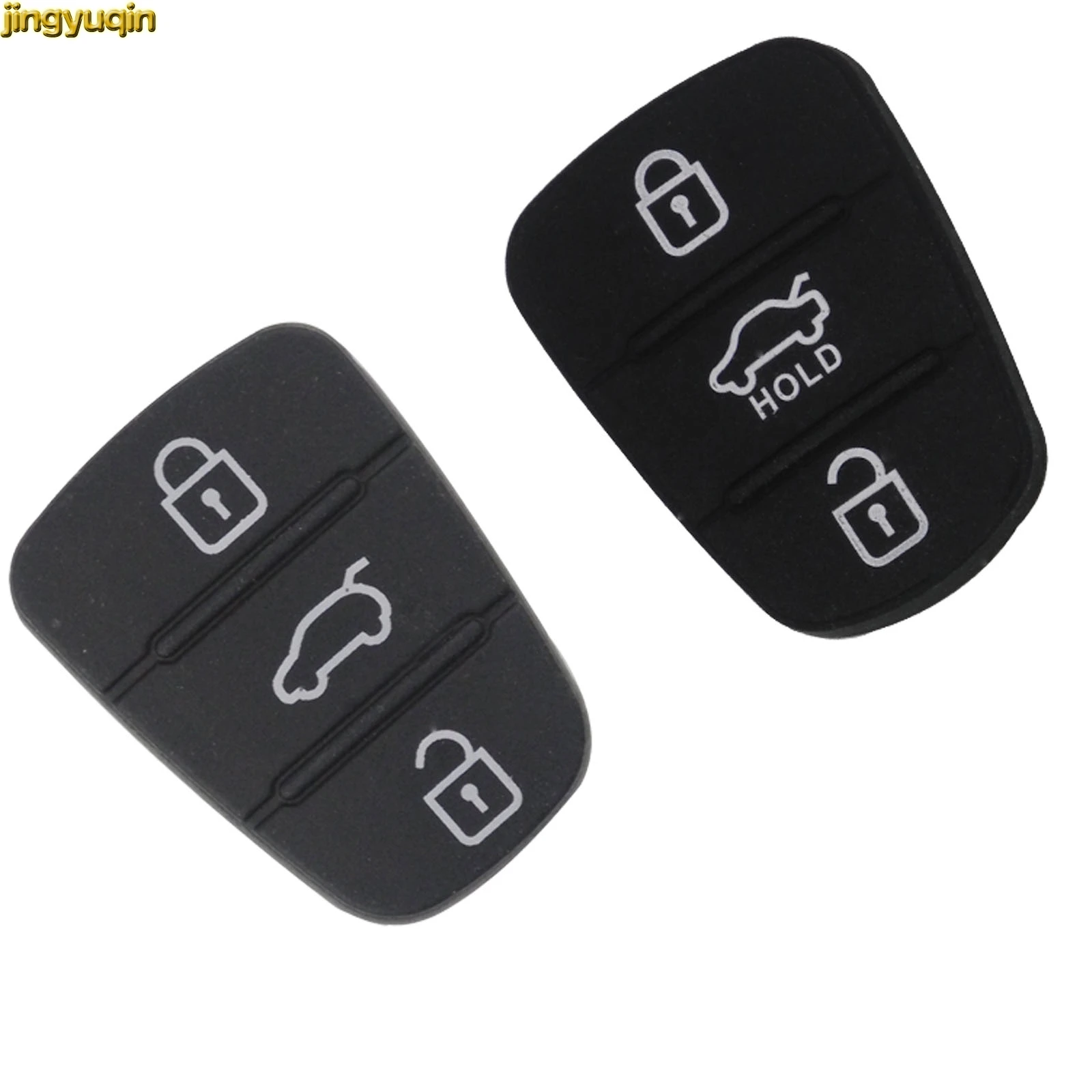 

Jingyuqin 3Button New Flip Folding Rubber Pad Remote Car Key Shell Replacement For Hyundai I30 IX35 For Kia K2 K5 Key Cover Case