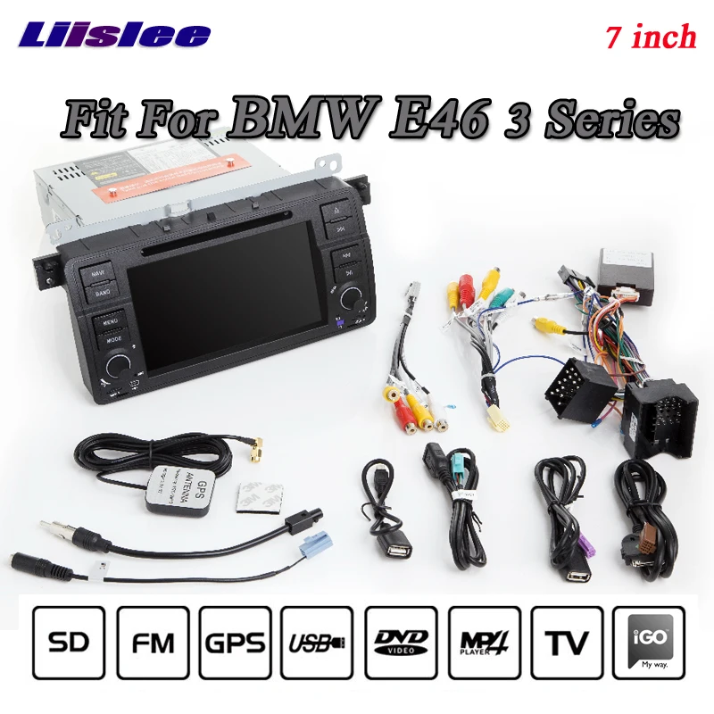 Liislee для BMW 3 E46 318 320 M3 стерео радио 3G Canbus BT DVD плеер GPS навигация по карте 1080P HD экран