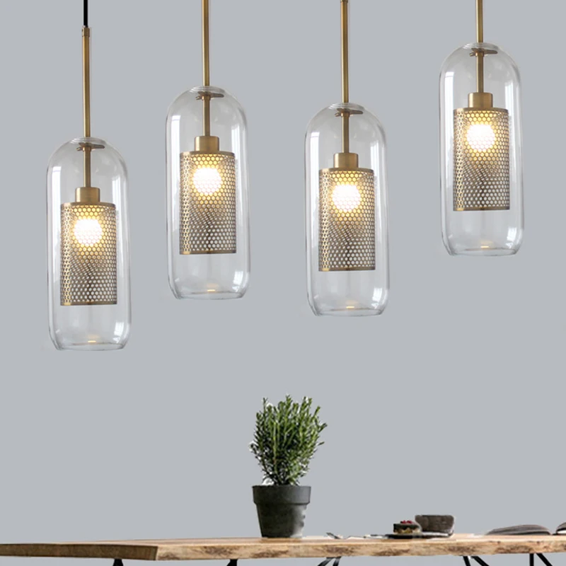 Скандинавский современный простой стеклянный шар с одной головкой E27