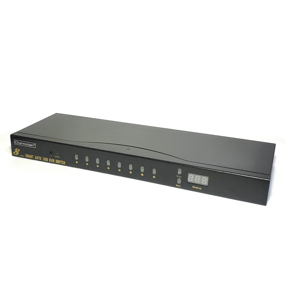 Charmvision UVK801A 8 шт. USB VGA 3 5 мм аудио KVM-переключатель с клавиатурой Hot-key Auto
