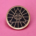 Брошь на рюкзак, пирамида провидения, эмалированная брошь на лацкан, глаз иллюминатов