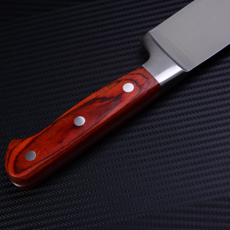 8 дюймовый нож шеф повара кухонные ножи из нержавеющей стали с деревянной ручкой